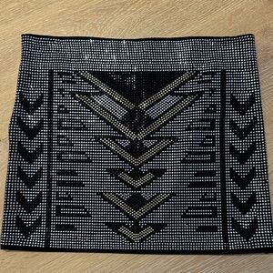 Black and White Beaded Skirt